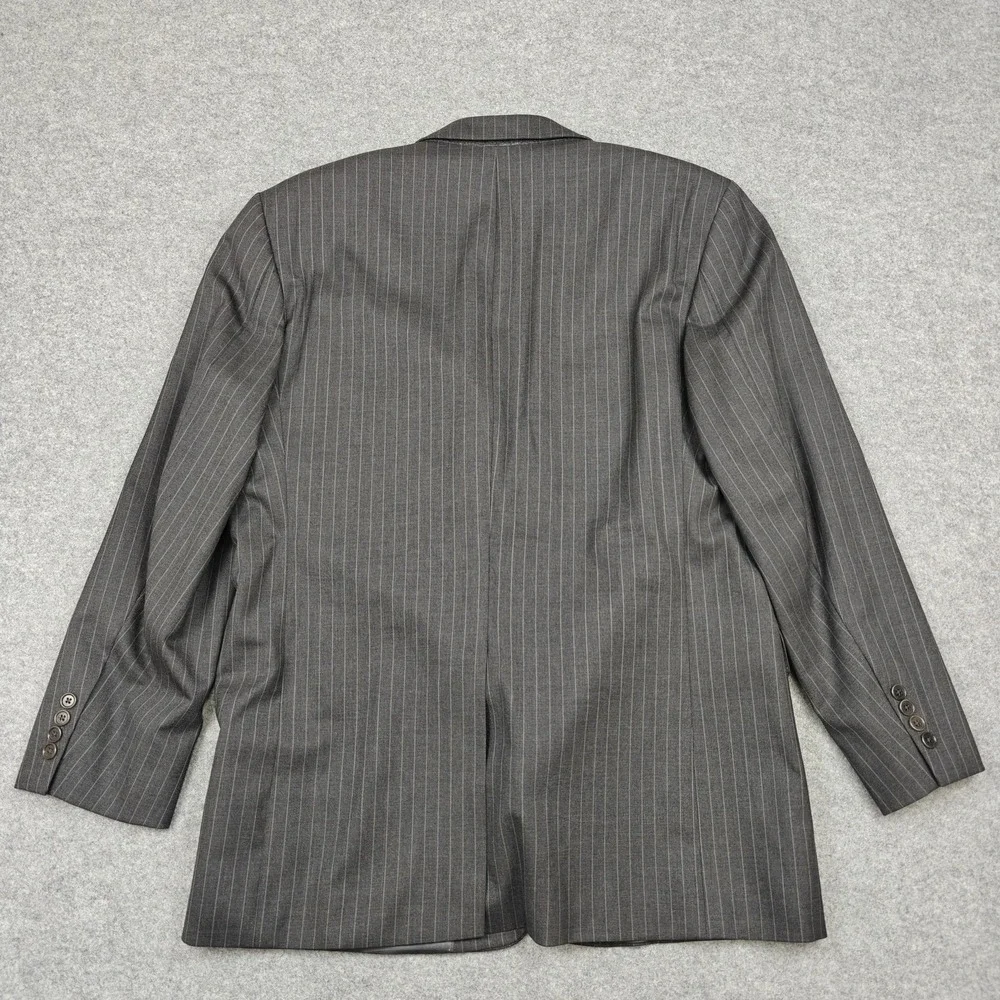 Brooks‎ Brothers Blazer Mens 44L Gray Wool Pinstripe Stretch Sport Coat Jacket